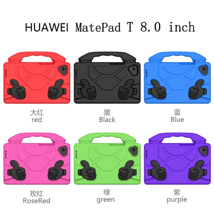 For Huawei MatePad T 8 2020 EVA Shockproof Protective Case with Thumb Holder(Green)