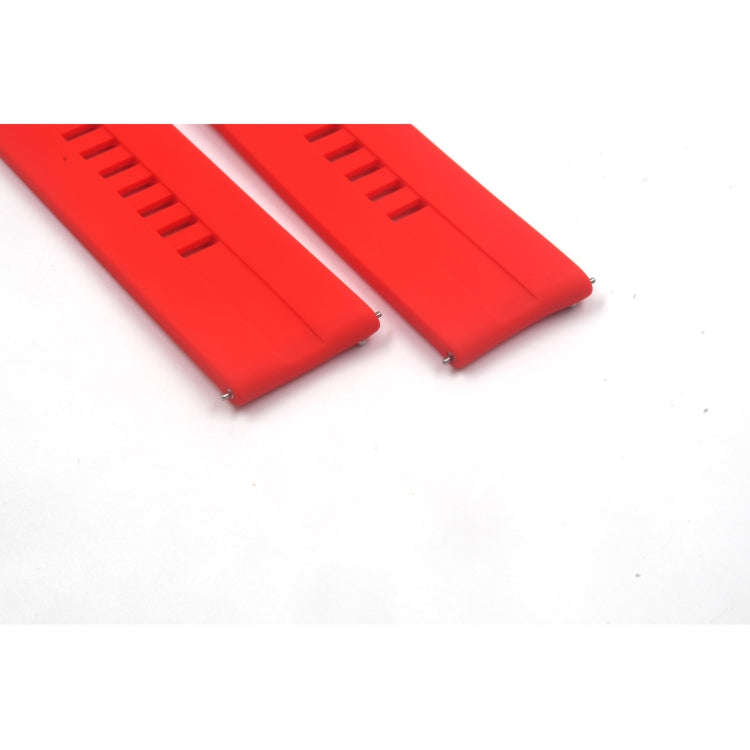 Suitable For Xiaomi Haylou Solar Watch Silicone Watch Band, Length: 21cm(red)