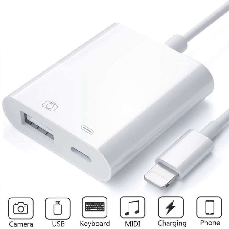 ZS-KL21806 2 in 1 8 Pin to USB 3.0 + Camera USB Read OTG Adapter, Compatible with IOS 13 and Abov...
