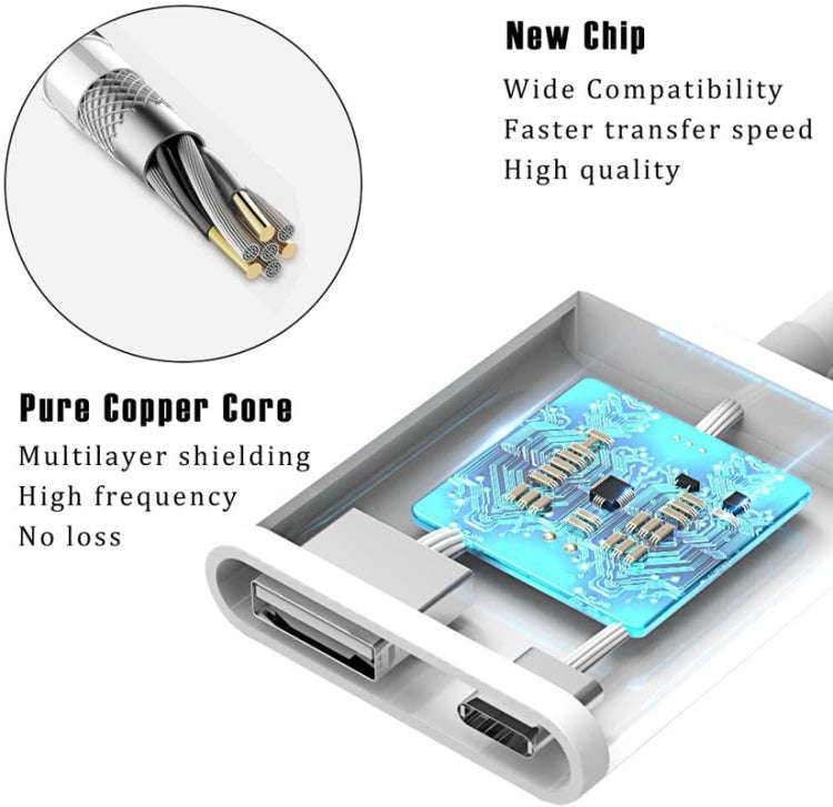 ZS-KL21806 2 in 1 8 Pin to USB 3.0 + Camera USB Read OTG Adapter, Compatible with IOS 13 and Abov...