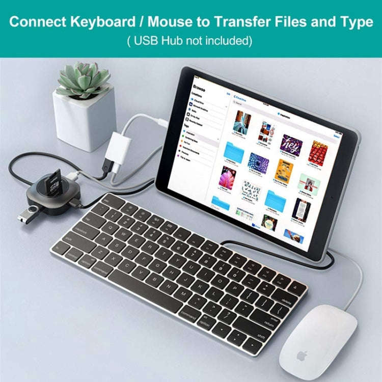 ZS-KL21806 2 in 1 8 Pin to USB 3.0 + Camera USB Read OTG Adapter, Compatible with IOS 13 and Abov...