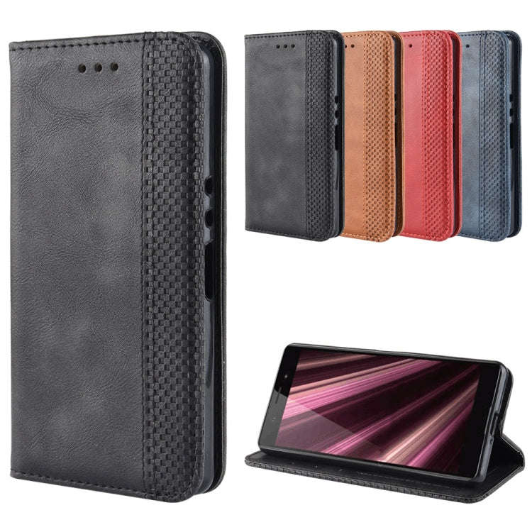 Magnetic Buckle Retro Crazy Horse Texture Horizontal Flip Leather Case for Sony Xperia ACE SO-02L...