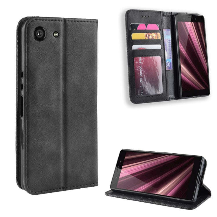 Magnetic Buckle Retro Crazy Horse Texture Horizontal Flip Leather Case for Sony Xperia ACE SO-02L...