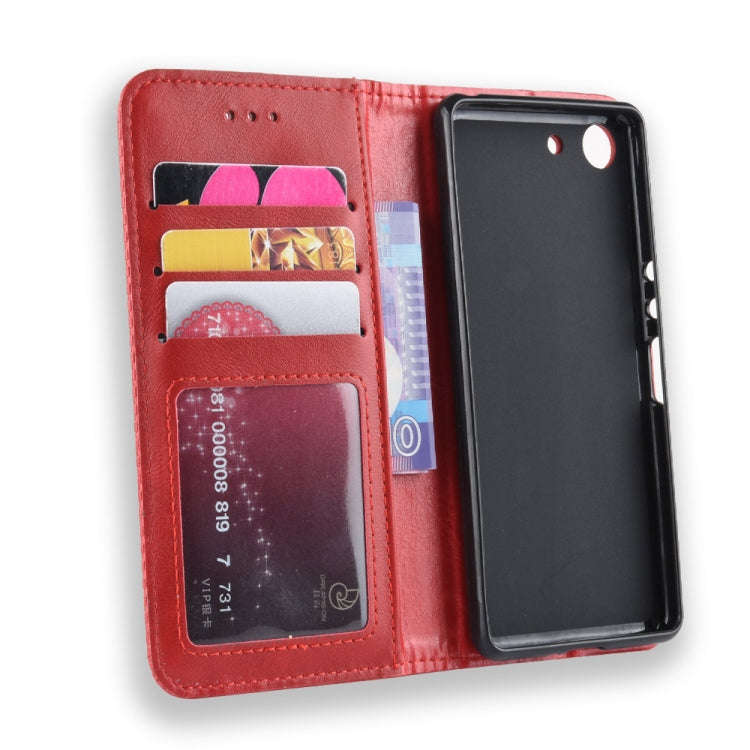 Magnetic Buckle Retro Crazy Horse Texture Horizontal Flip Leather Case for Sony Xperia ACE SO-02L...