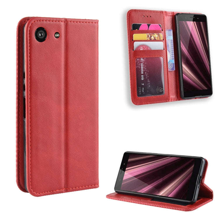 Magnetic Buckle Retro Crazy Horse Texture Horizontal Flip Leather Case for Sony Xperia ACE SO-02L...
