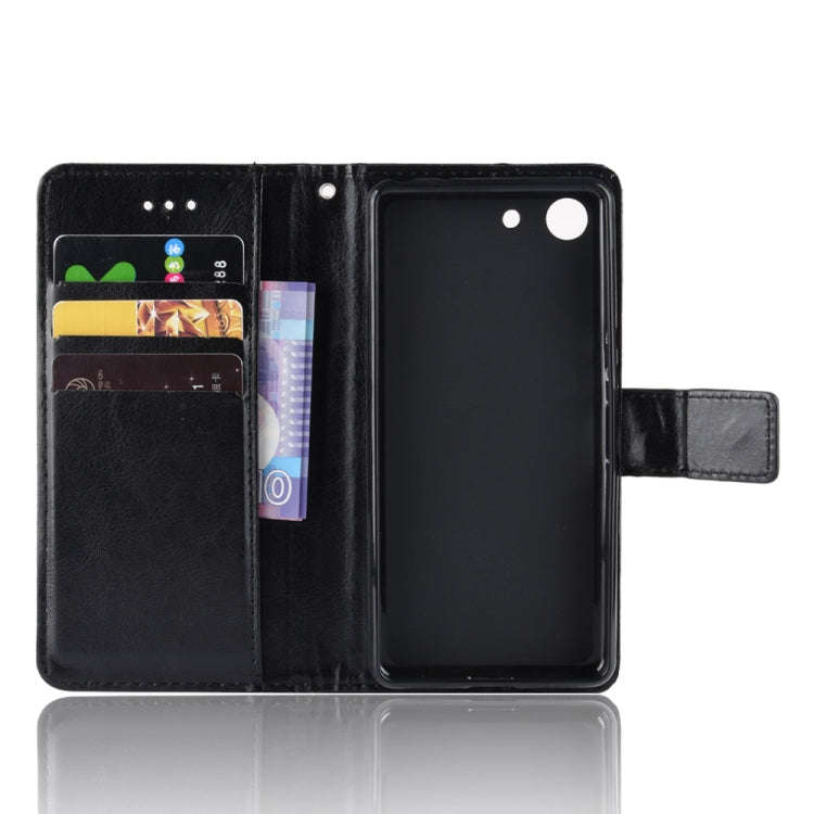 Retro Crazy Horse Texture Horizontal Flip Leather Case for Sony Xperia ACE SO-02L, with Holder & ...