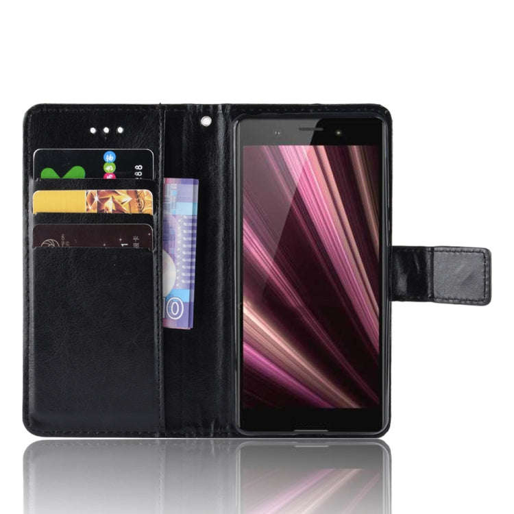 Retro Crazy Horse Texture Horizontal Flip Leather Case for Sony Xperia ACE SO-02L, with Holder & ...