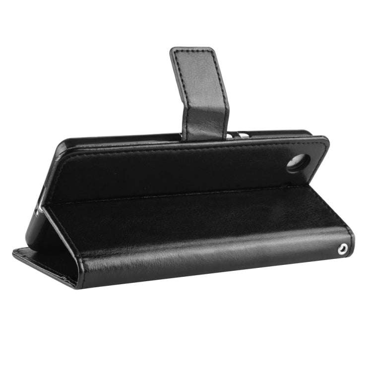 Retro Crazy Horse Texture Horizontal Flip Leather Case for Sony Xperia ACE SO-02L, with Holder & ...