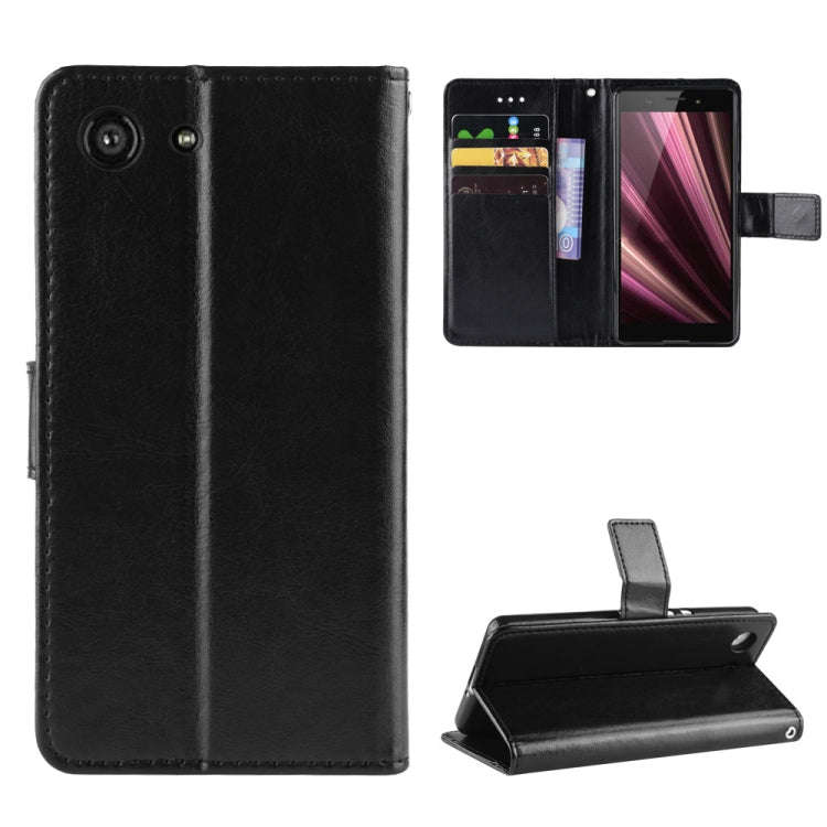 Retro Crazy Horse Texture Horizontal Flip Leather Case for Sony Xperia ACE SO-02L, with Holder & ...