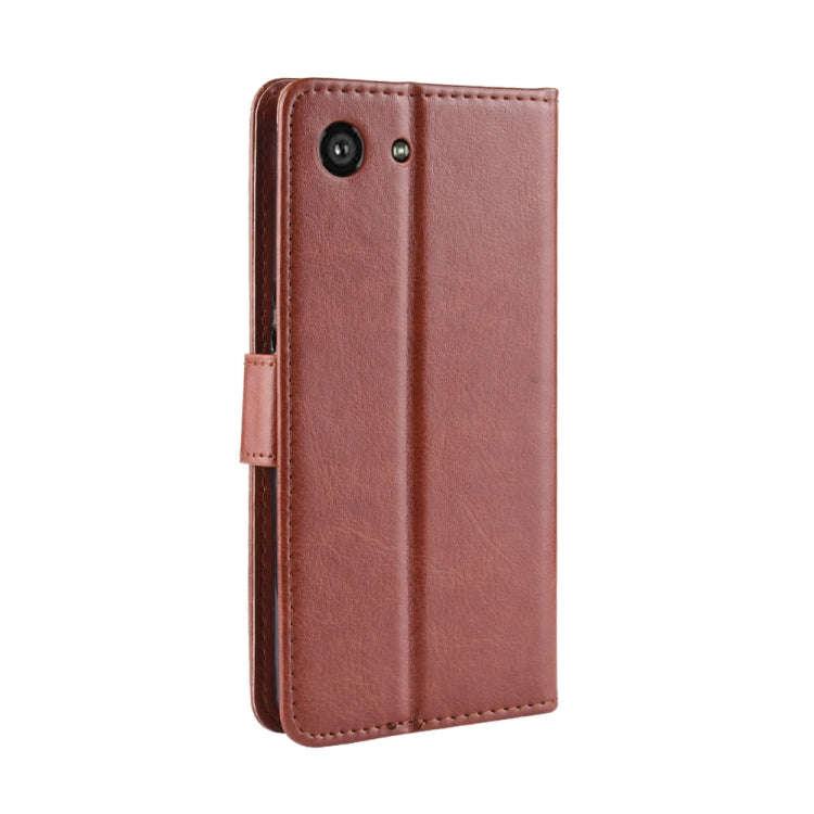 Retro Crazy Horse Texture Horizontal Flip Leather Case for Sony Xperia ACE SO-02L, with Holder & ...
