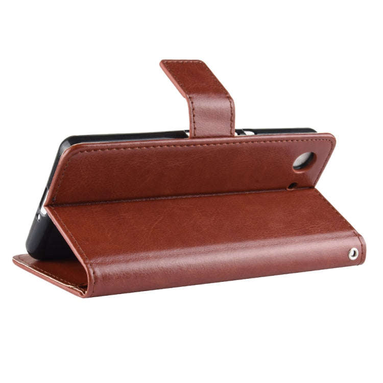 Retro Crazy Horse Texture Horizontal Flip Leather Case for Sony Xperia ACE SO-02L, with Holder & ...