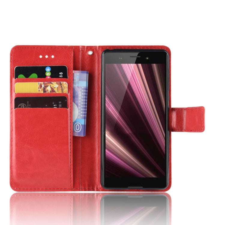 Retro Crazy Horse Texture Horizontal Flip Leather Case for Sony Xperia ACE SO-02L, with Holder & ...