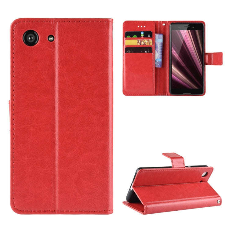 Retro Crazy Horse Texture Horizontal Flip Leather Case for Sony Xperia ACE SO-02L, with Holder & ...