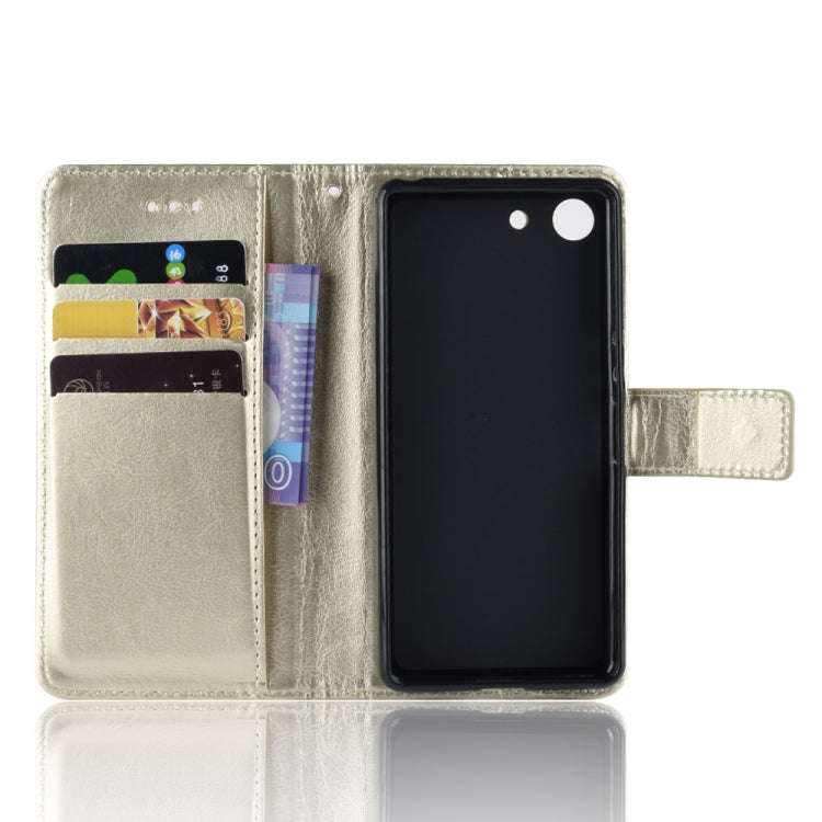 Retro Crazy Horse Texture Horizontal Flip Leather Case for Sony Xperia ACE SO-02L, with Holder & ...