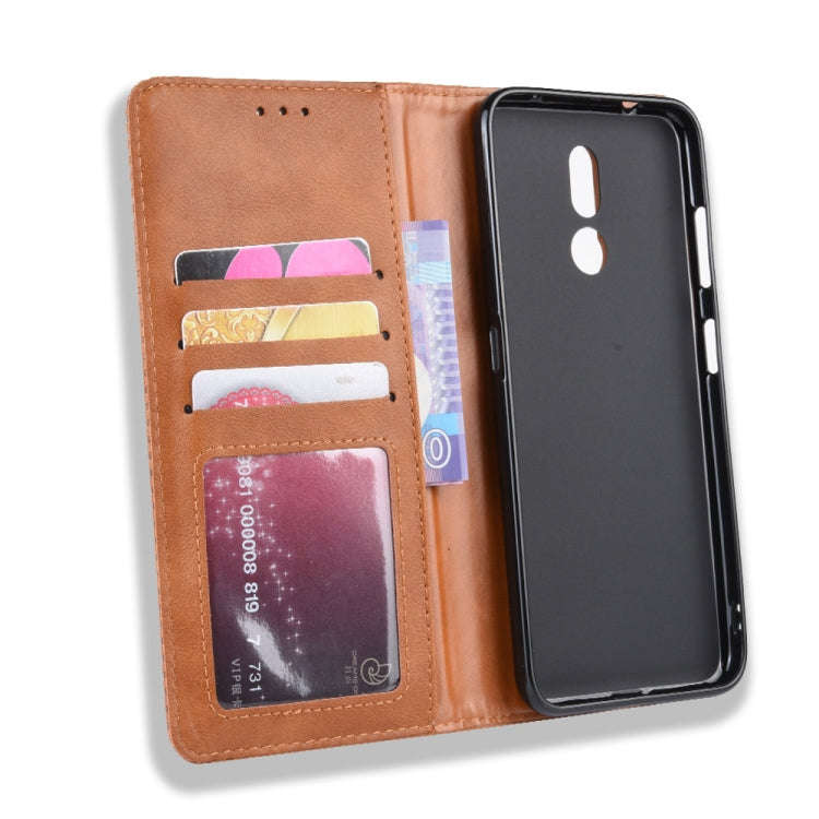 Magnetic Buckle Retro Crazy Horse Texture Horizontal Flip Leather Case for Nokia 3.2, with Holder...