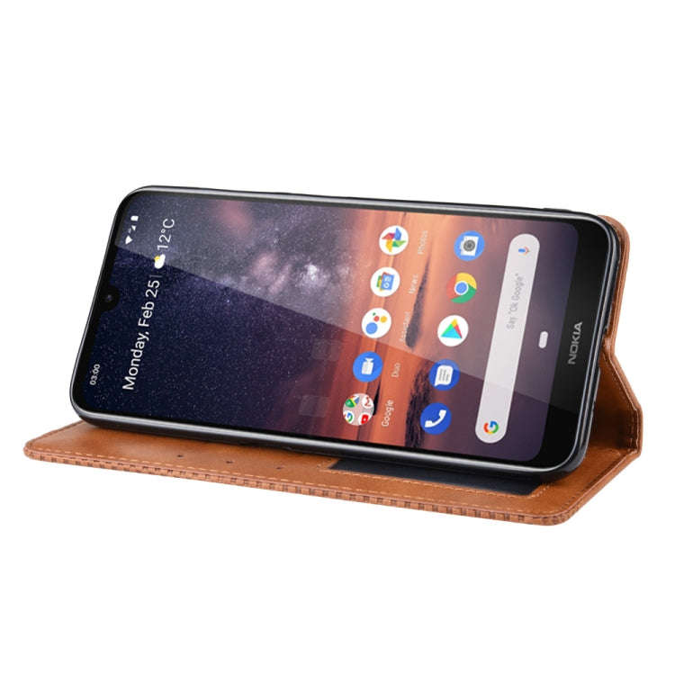 Magnetic Buckle Retro Crazy Horse Texture Horizontal Flip Leather Case for Nokia 3.2, with Holder...