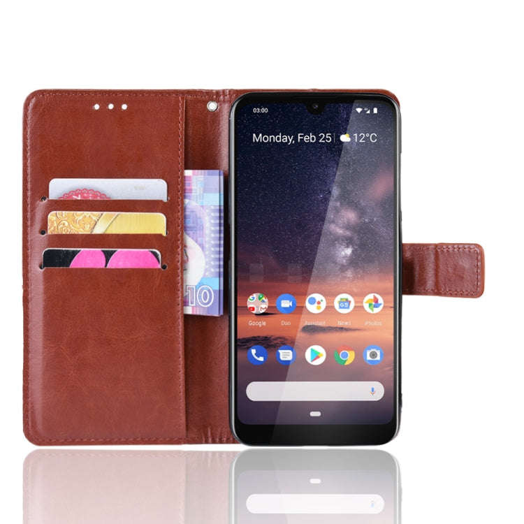 Retro Crazy Horse Texture Horizontal Flip Leather Case for Nokia 3.2, with Holder & Card Slots & ...