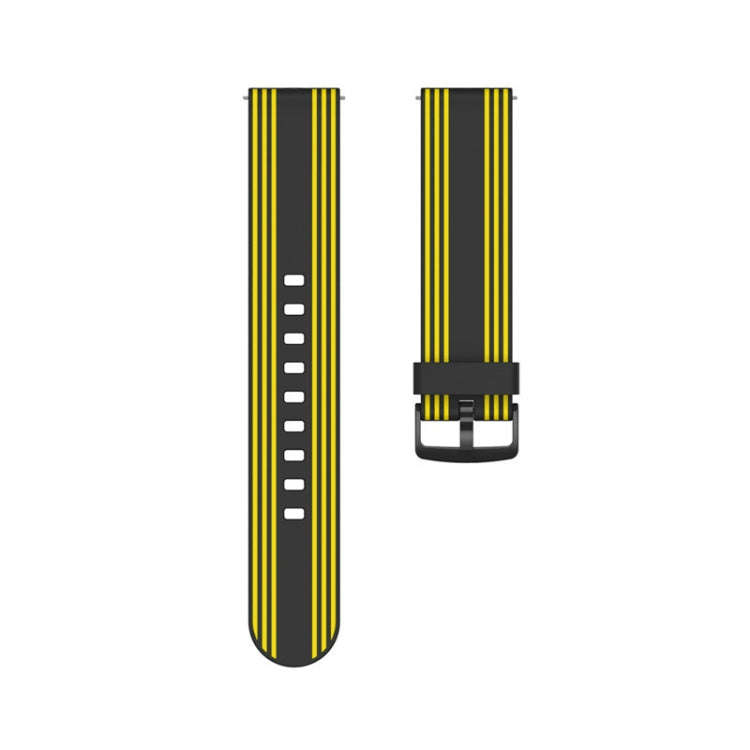 20mm For Huami Amazfit GTS / Samsung Galaxy Watch Active 2 / Huawei Watch GT2 42MM Striped Silico...