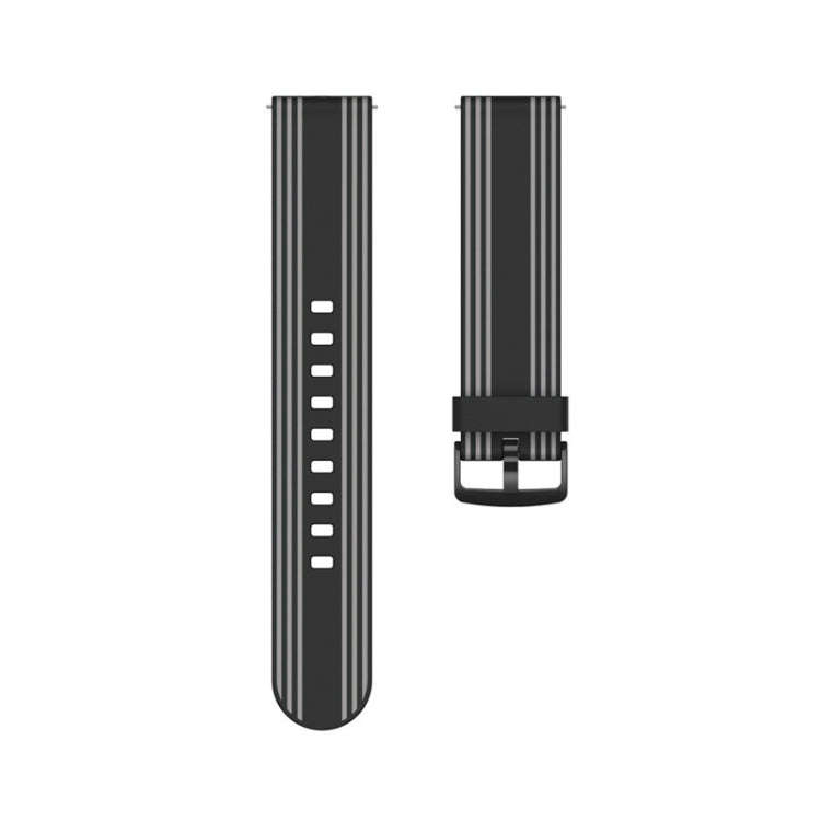 20mm For Huami Amazfit GTS / Samsung Galaxy Watch Active 2 / Huawei Watch GT2 42MM Striped Silico...