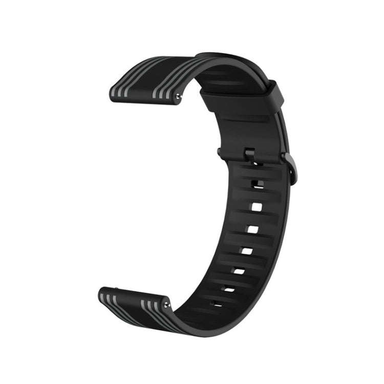 20mm For Huami Amazfit GTS / Samsung Galaxy Watch Active 2 / Huawei Watch GT2 42MM Striped Silico...