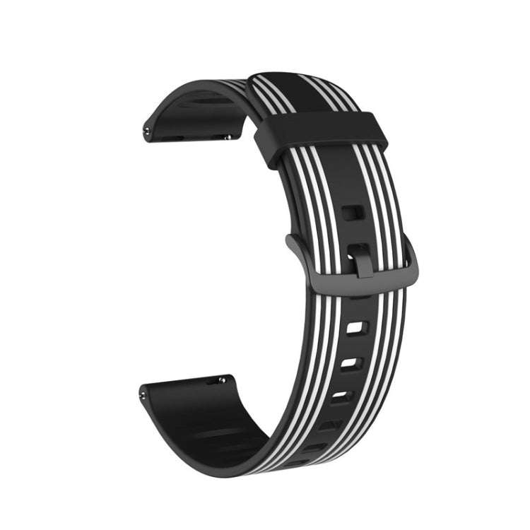 20mm For Huami Amazfit GTS / Samsung Galaxy Watch Active 2 / Huawei Watch GT2 42MM Striped Silico...