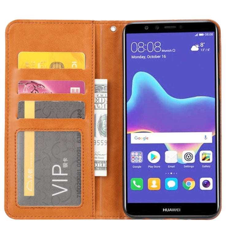 Knead Skin Texture Horizontal Flip Leather Case for Huawei Y9(2018) / Enjoy 8 Plus, with Photo Fr...