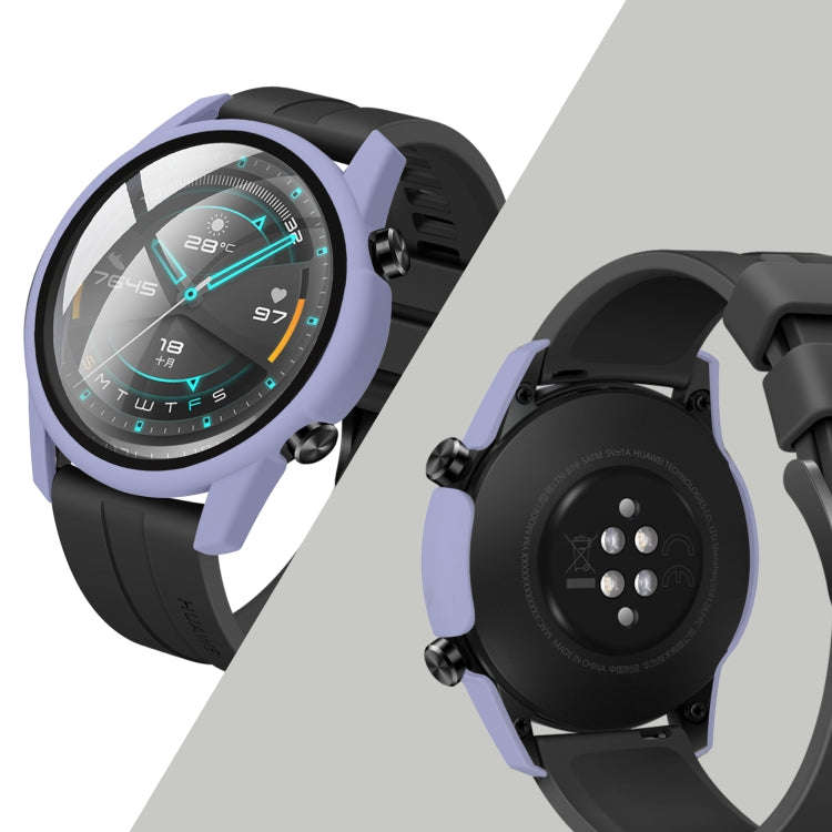 For Huawei watch GT2 46MM oil-injected PC Shell +9H Tempered Glass Film Integrated Protective She...
