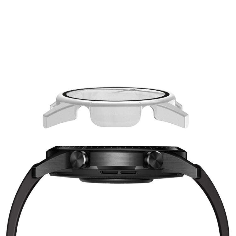 For Huawei watch GT2 46MM oil-injected PC Shell +9H Tempered Glass Film Integrated Protective She...