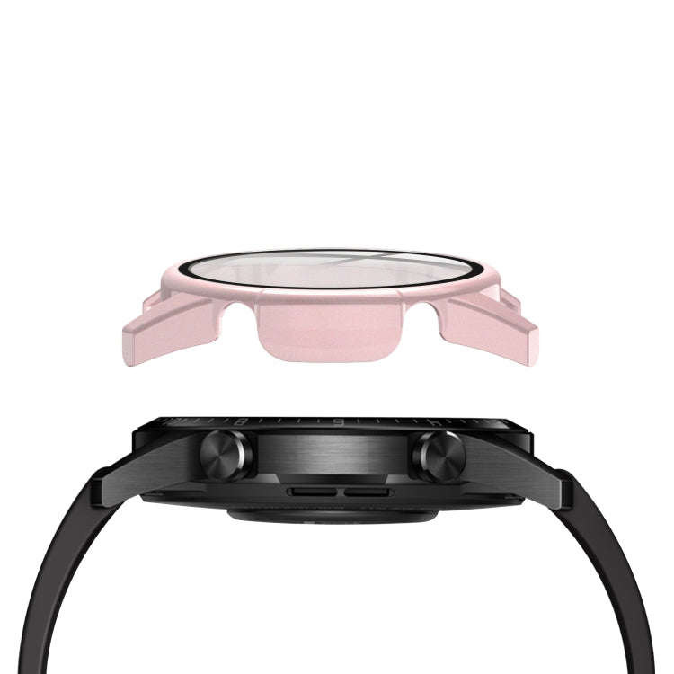 For Huawei watch GT2 46MM oil-injected PC Shell +9H Tempered Glass Film Integrated Protective She...