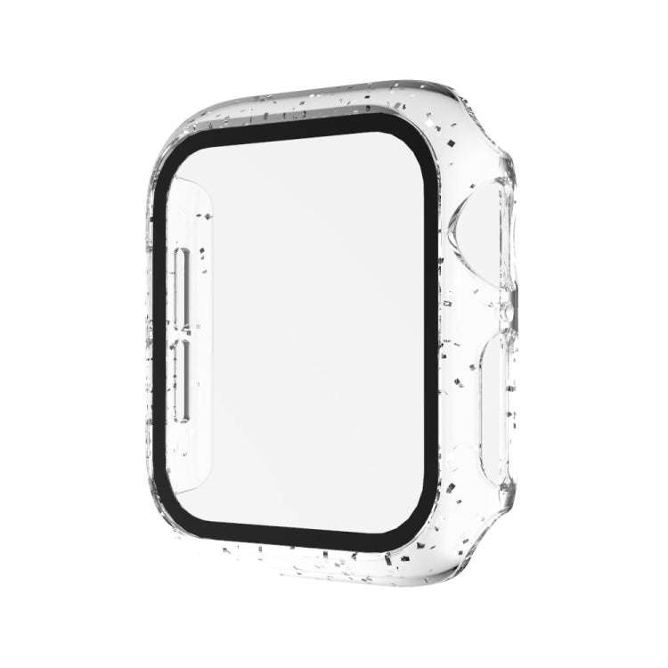 For Apple Watch Series 6 & SE & 5 & 4 44mm Glitter Powder PC + Tempered Glass Screen Film Integra...