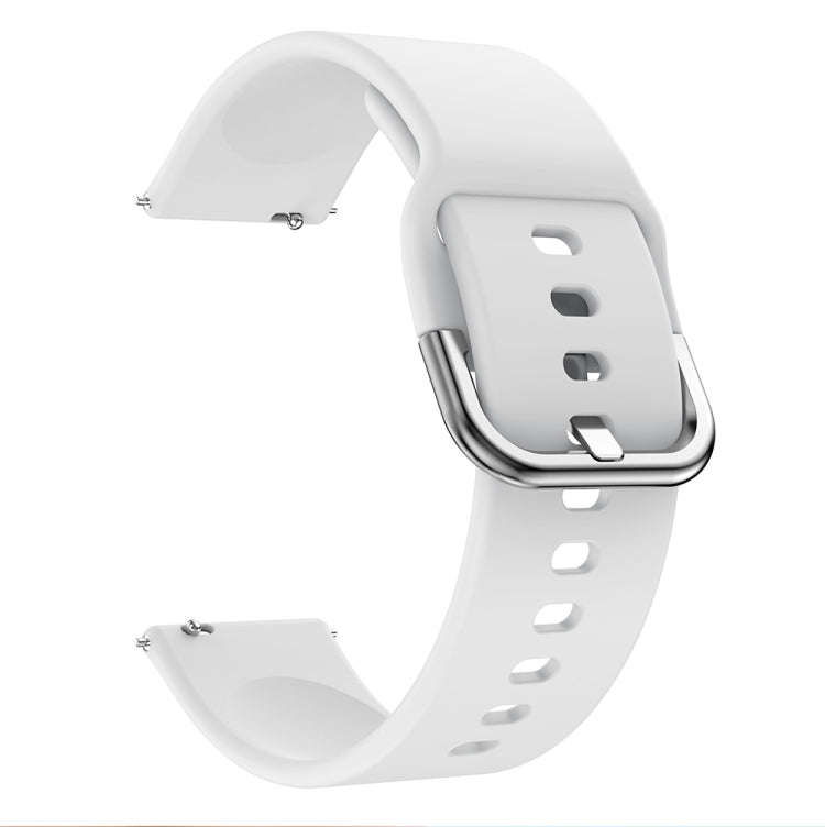 22mm For Huawei Watch GT2e/GT/GT2 46MM Color Buckle Silicone Watch Band (White)