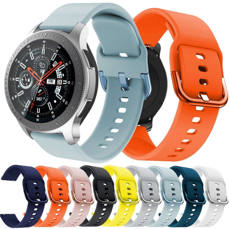 22mm For Huawei Watch GT2e/GT/GT2 46MM Color Buckle Silicone Watch Band (White)