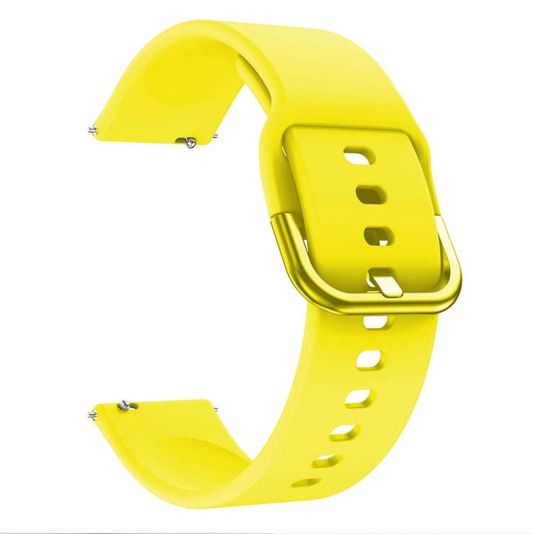 22mm For Huawei Watch GT2e/GT/GT2 46MM Color Buckle Silicone Watch Band (Yellow)