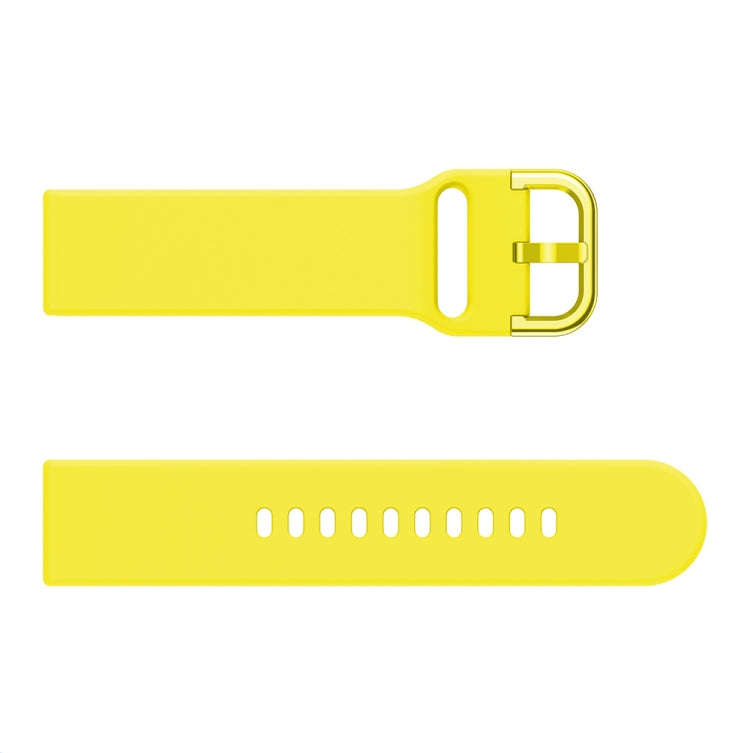 22mm For Huawei Watch GT2e/GT/GT2 46MM Color Buckle Silicone Watch Band (Yellow)
