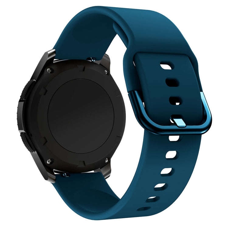 22mm For Huawei Watch GT2e/GT/GT2 46MM Color Buckle Silicone Watch Band (Rock Teal)
