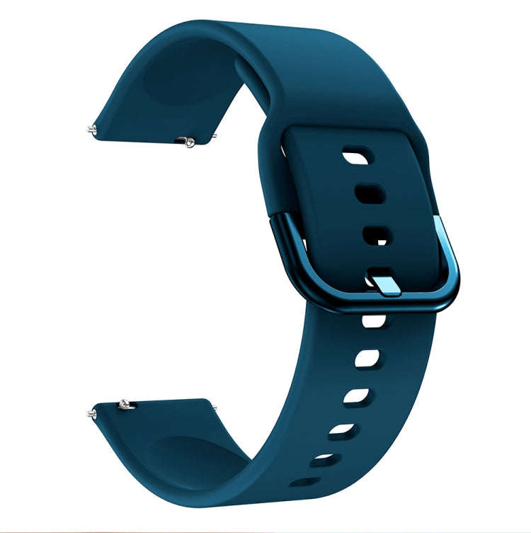 22mm For Huawei Watch GT2e/GT/GT2 46MM Color Buckle Silicone Watch Band (Rock Teal)