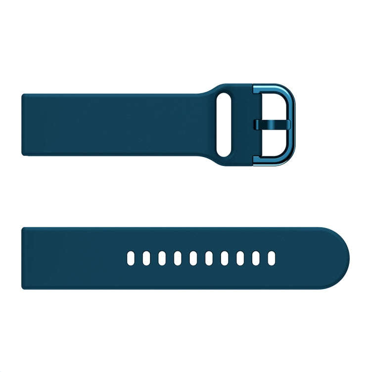 22mm For Huawei Watch GT2e/GT/GT2 46MM Color Buckle Silicone Watch Band (Rock Teal)