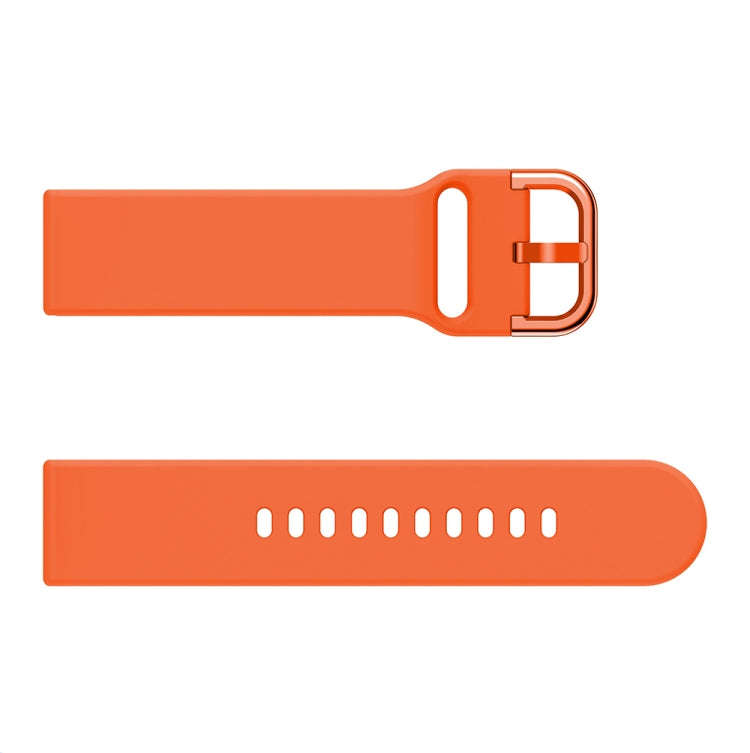 22mm For Huawei Watch GT2e/GT/GT2 46MM Color Buckle Silicone Watch Band (Orange)