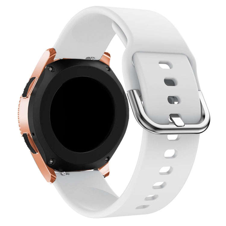 20mm For Huawei Watch GT2 42MM / Amazfit BipS 2 Youth Version Color Buckle Silicone Watch Band(Wh...