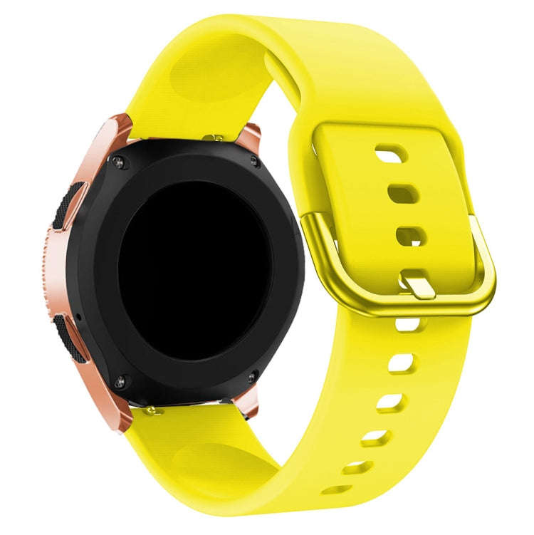 20mm For Huawei Watch GT2 42MM / Amazfit BipS 2 Youth Version Color Buckle Silicone Watch Band(Ye...