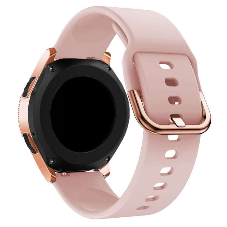 20mm For Huawei Watch GT2 42MM / Amazfit BipS 2 Youth Version Color Buckle Silicone Watch Band(Pink)