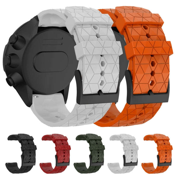 For Suunto Spartan Sport & Suunto 9 / 9 Baro / D5 Universal Football Texture Silicone Watch Band(...