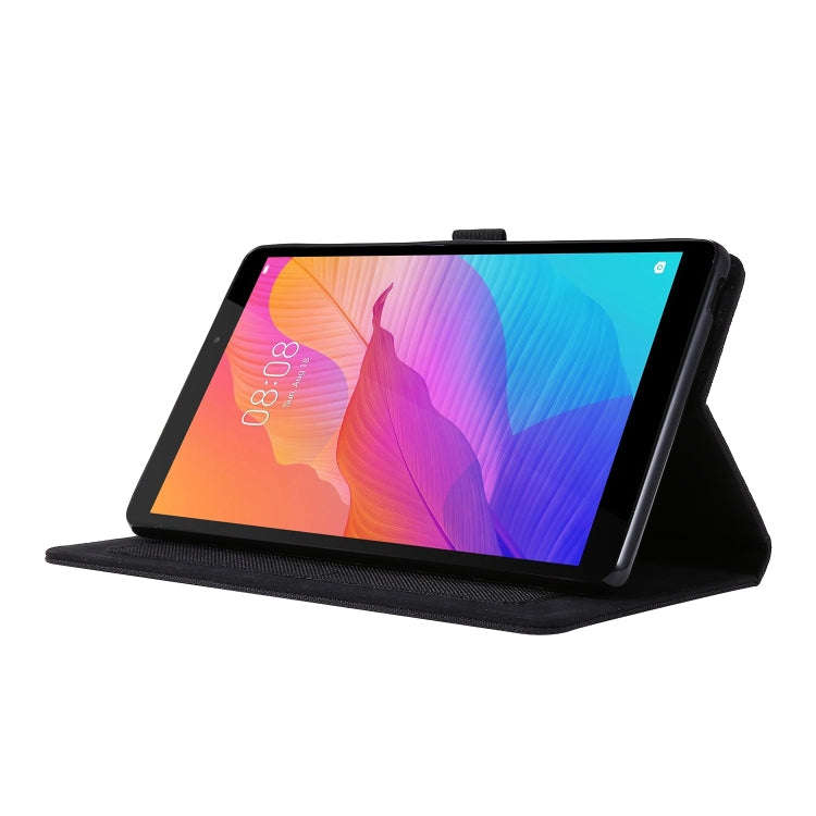 For Huawei MatePad T 8 Horizontal Flip TPU + Fabric PU Leather Protective Case with Card Slots & ...