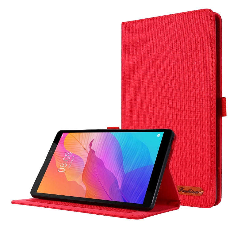 For Huawei MatePad T 8 Horizontal Flip TPU + Fabric PU Leather Protective Case with Card Slots & ...
