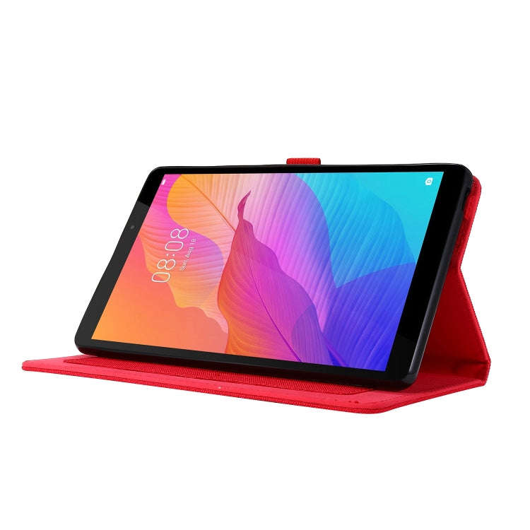 For Huawei MatePad T 8 Horizontal Flip TPU + Fabric PU Leather Protective Case with Card Slots & ...