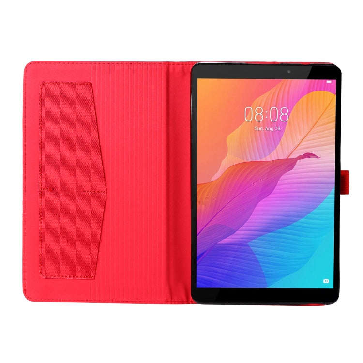 For Huawei MatePad T 8 Horizontal Flip TPU + Fabric PU Leather Protective Case with Card Slots & ...