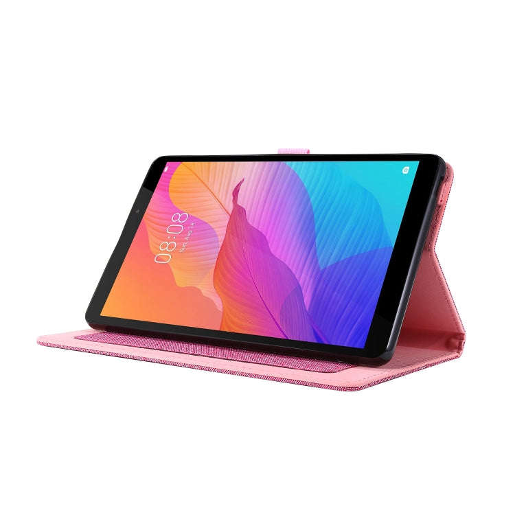 For Huawei MatePad T 8 Horizontal Flip TPU + Fabric PU Leather Protective Case with Card Slots & ...