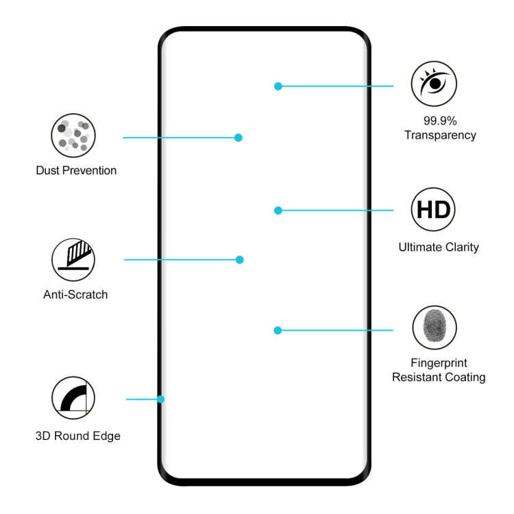 ENKAY Hat-Prince 0.26mm 9H 3D Explosion-proof Full Screen Curved Heat Bending Tempered Glass Film...