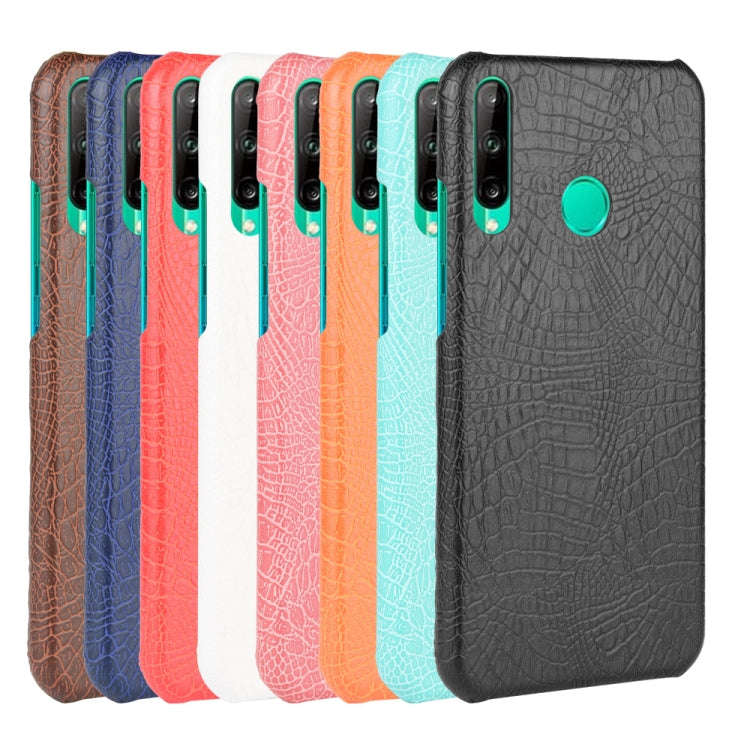 For Huawei Honor 9C Shockproof Crocodile Texture PC + PU Case(Brown)