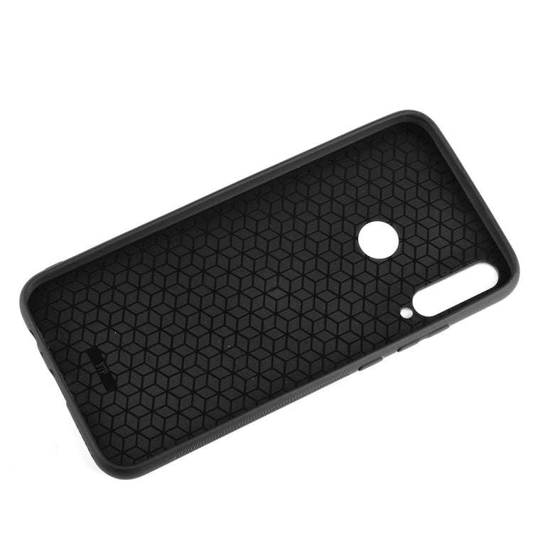 For Huawei Honor 9C Shockproof Sewing Cow Pattern Skin PC + PU + TPU Case(Orange)